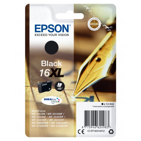 Epson Pen and crossword Cartuccia Penna e cruciverba Nero Inchiostri DURABrite Ultra 16XL C13T16314022