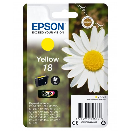 Epson Daisy Cartuccia Margherita Giallo Inchiostri Claria Home 18 C13T18044022