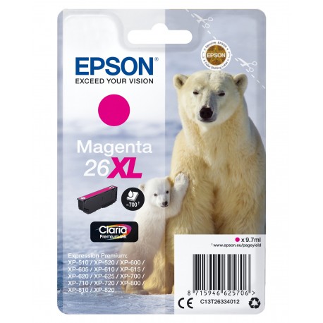 Epson Polar bear Cartuccia Magenta XL C13T26334012