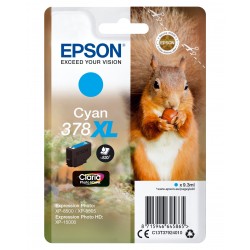 Epson Squirrel Singlepack Cyan 378XL Claria Photo HD Ink C13T37924010