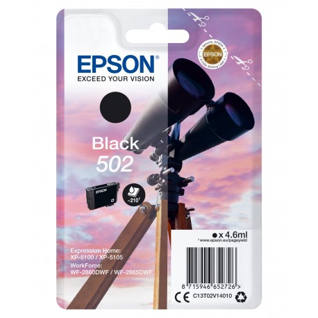 Epson Singlepack Black 502 Ink C13T02V14020