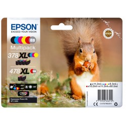 Epson Squirrel Multipack 6 colours 378XL 478XL Claria Photo HD Ink C13T379D4010