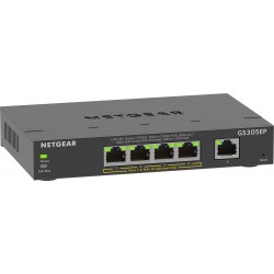 Netgear 5 Port Gigabit Ethernet PoE Plus Switch GS305EP Gestito L2L3 Gigabit Ethernet 101001000 Supporto Power over ...