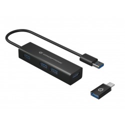 Conceptronic HUBBIES06B hub di interfaccia USB 3.2 Gen 1 3.1 Gen 1 Type A 5000 Mbits Nero