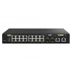 QNAP QSW M2116P 2T2S switch di rete Gestito L2 2.5G Ethernet Supporto Power over Ethernet PoE Nero