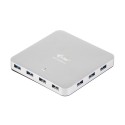 i-tec Metal U3HUBMETAL10 hub di interfaccia USB 3.2 Gen 1 3.1 Gen 1 Type-A 5000 Mbits Argento