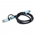 i-tec C31USBCACBL cavo USB 1 m USB 3.2 Gen 1 3.1 Gen 1 USB C Nero, Blu