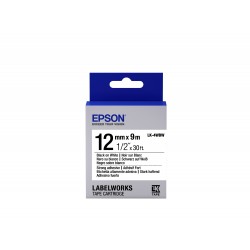 Epson Nastro fondo Bianco per testo Nero, altamente adesivo 129 LK 4WBW C53S654016