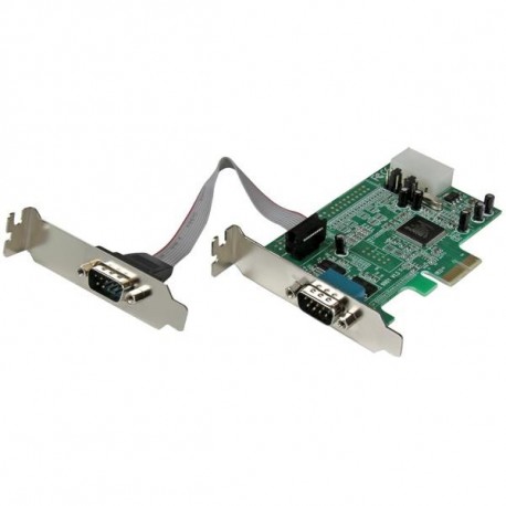 StarTech.com Scheda PCI Express seriale nativa basso profilo a 2 porte RS 232 con 16550 UART PEX2S553LP