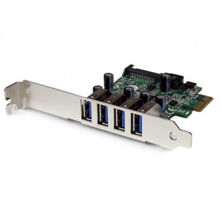 StarTech.com Adattatore scheda controller PCI Express PCIe SuperSpeed USB 3.0 a 4 porte con UASP Alimentazione SATA ...