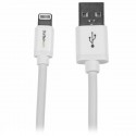 StarTech.com Cavo lungo connettore lightning a 8 pin Apple bianco da 2 m a USB per iPhone iPod iPad USBLT2MW