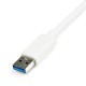 StarTech.com Adattatore USB 3.0 a Ethernet Gigabit NIC con porta USB Bianco USB31000SPTW