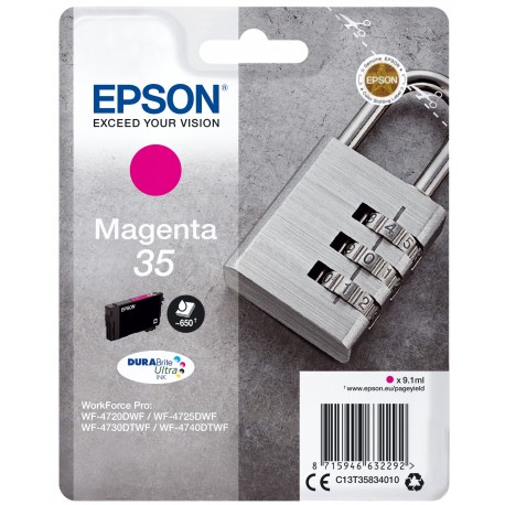 Epson Padlock Singlepack Magenta 35 DURABrite Ultra Ink C13T35834020