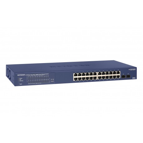 Netgear GS724TP Gestito L2L3L4 Gigabit Ethernet 101001000 Supporto Power over Ethernet PoE 1U Nero, Grigio ...