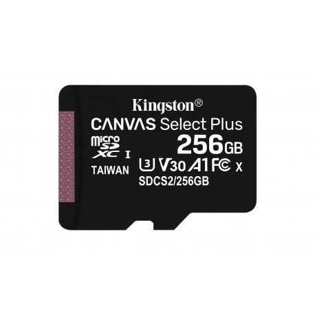 Kingston Technology Canvas Select Plus 256 GB MicroSDXC UHS I Classe 10 SDCS2256GB