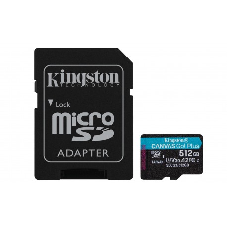 Kingston Technology Canvas Go Plus 512 GB MicroSD UHS I Classe 10 SDCG3512GB