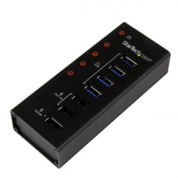 StarTech.com Hub USB 3.0 alimentato a 4 porte con 3 porte di ricarica USB dedicate 2 x 1A e 1 x 2A Box esterno in ...