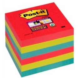 Post It 654 6SS JP Quadrato Blu, Rosso, Giallo 90fogli pouch autoadesiva 76431