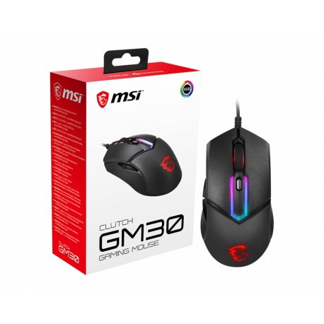 MSI Clutch GM30 mouse Mano destra USB tipo A Ottico 6200 DPI S12 0401690 D22