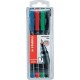 Stabilo OHPen universal permanent, 4 Pack marcatore permanente Tipo di punta Nero, Blu, Verde, Rosso 4 pz 8424