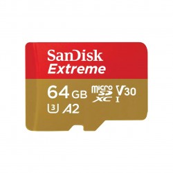 Sandisk Extreme 64 GB MicroSDXC UHS I Classe 10 SDSQXAH 064G GN6MA