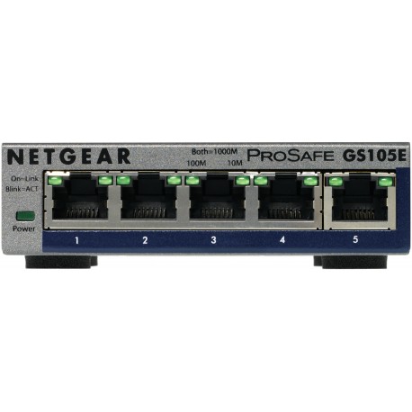 Netgear GS105E 200PES switch di rete Gestito L2L3 Gigabit Ethernet 101001000 Grigio