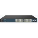 EnGenius EWS7928P switch di rete Gestito L2 Gigabit Ethernet 101001000 Supporto Power over Ethernet PoE 1U Nero, Blu