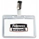 Fellowes CF100P.BADGE KRISTAL CLIP IN PLA