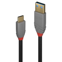 Lindy 36910 cavo USB 0,5 m USB C USB A Nero, Grigio LI 36910