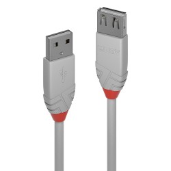 Lindy 36715 cavo USB 5 m USB 2.0 USB A Grigio