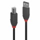 Lindy 36677 cavo USB 10 m USB 2.0 USB A USB B Nero, Grigio, Rosso