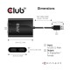 CLUB3D USB3.2 Gen1 Type A to DisplayPort1.2 Dual Monitor 4K60Hz Video Splitter CSV 1477