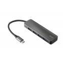 Trust 23328 hub di interfaccia USB 3.2 Gen 1 3.1 Gen 1 Type-A 5000 Mbits Grigio