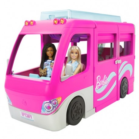 Mattel Camper dei Sogni Veicolo con Scivolo e Piscina 2 Cuccioli 7 Aree Gioco Alto 76 cm 60 Accessori Regalo ...