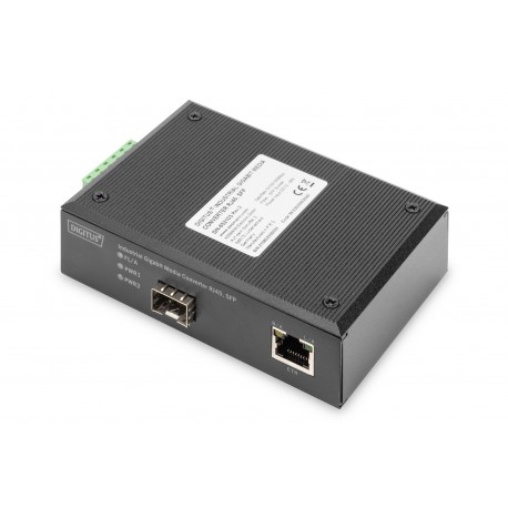 Digitus Media converter Gigabit di grado industriale RJ45, SFP DN 652103