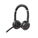 Jabra Evolve 75 UC Stereo Auricolare Con cavo e senza cavo A Padiglione Ufficio Micro-USB Bluetooth Nero, Rosso 7599-838-109