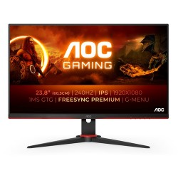 AOC G2 24G2ZEBK LED display 60,5 cm 23.8 1920 x 1080 Pixel Full HD Nero, Rosso