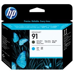 HP Testina di stampa nero opaco e ciano, 91 C9460A