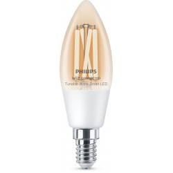 Philips LED Lampadina Smart Filament Dimmerabile Luce Bianca da Calda a Fredda Attacco E14 40W Candela 929003017621