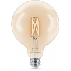 Philips LED Lampadina Smart Filament Dimmerabile Luce Bianca da Calda a Fredda Attacco E27 60W Globo 929003017821