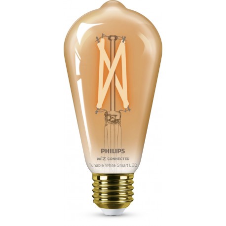 Philips LED Lampadina Smart Filament Ambrata Dimmerabile Luce Bianca da Calda a Fredda Attacco E27 50W Edison 929003018721