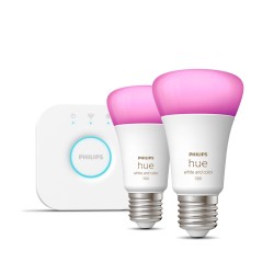 Philips Hue White and Color ambiance Starter Kit Bridge 2 Lampadine Smart E27 75W 929002468810