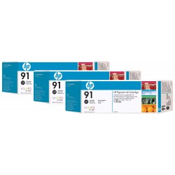 HP 91 3 pack 775 ml Photo Black DesignJet Pigment Ink Cartridges cartuccia dinchiostro 1 pz Originale Nero per foto C9481A