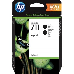 HP Confezione da 2 cartucce di inchiostro nero DesignJet 711, 80 ml P2V31A