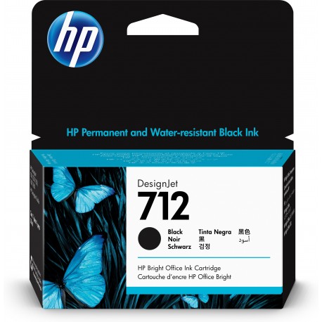 HP Cartuccia di inchiostro nero originale DesignJet 712 da 38 ml 3ED70A