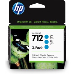 HP Confezione da 3 cartucce di inchiostro ciano originale DesignJet 712 da 29 ml 3ED77A