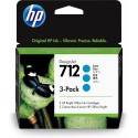 HP Confezione da 3 cartucce di inchiostro ciano originale DesignJet 712 da 29 ml 3ED77A